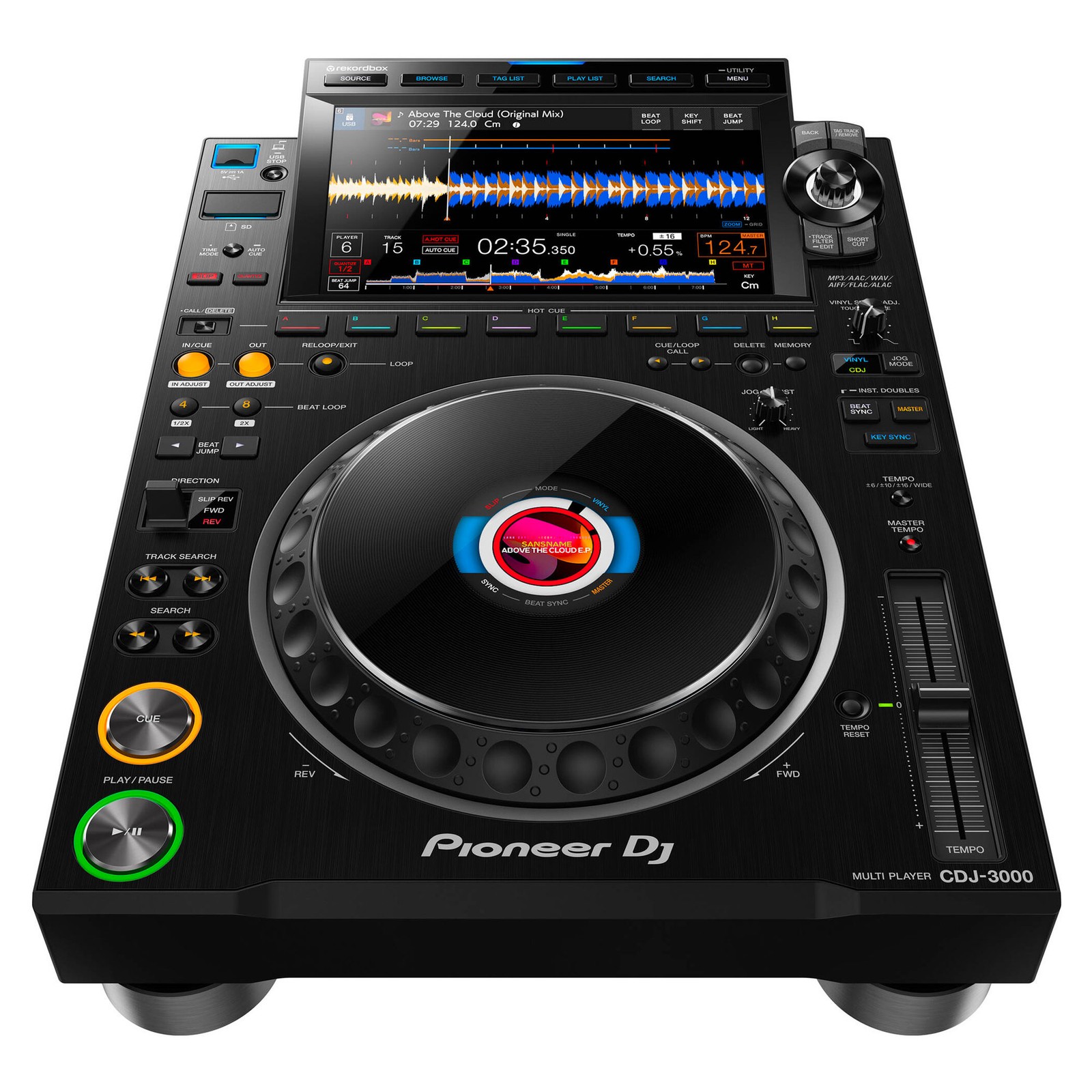 Pioneer DJ CDJ-3000 High-Resolution Pro-DJ Multiplayer (Black)