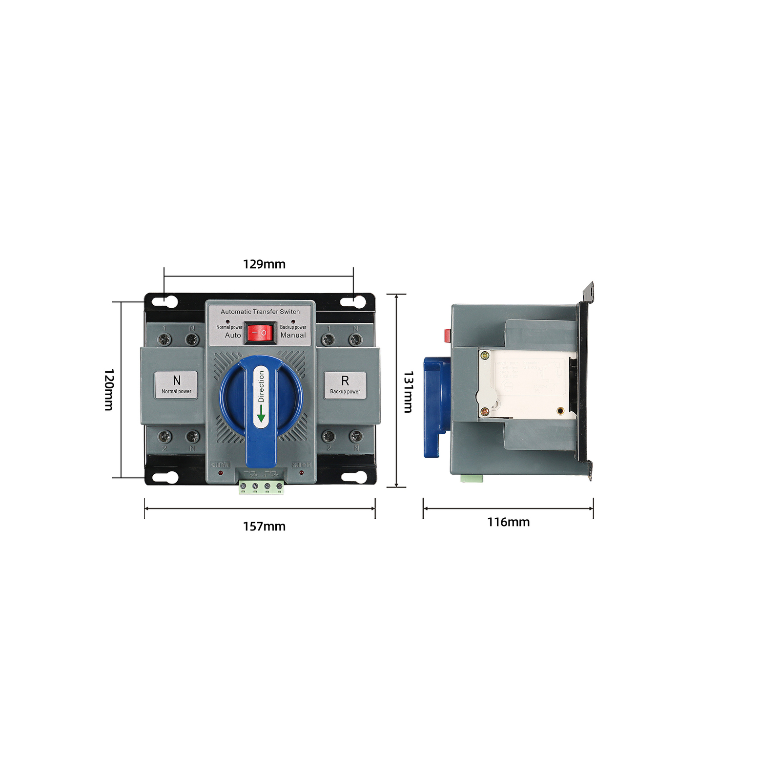 110V Double Power Automatic Change-over Switch Transfer Switch Changeover Switch