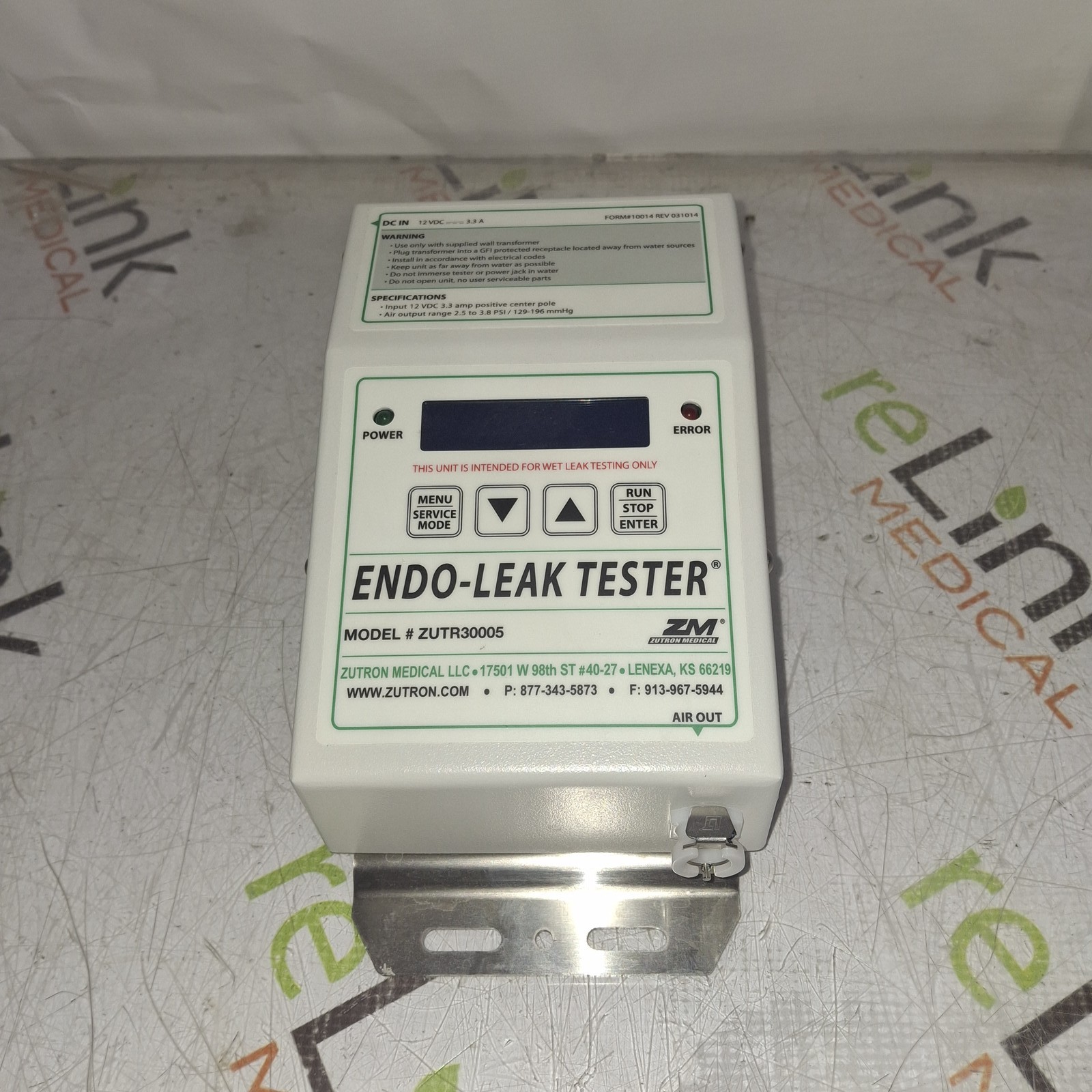 Zutron Medical ZUTR30005 Endo-Leak Tester