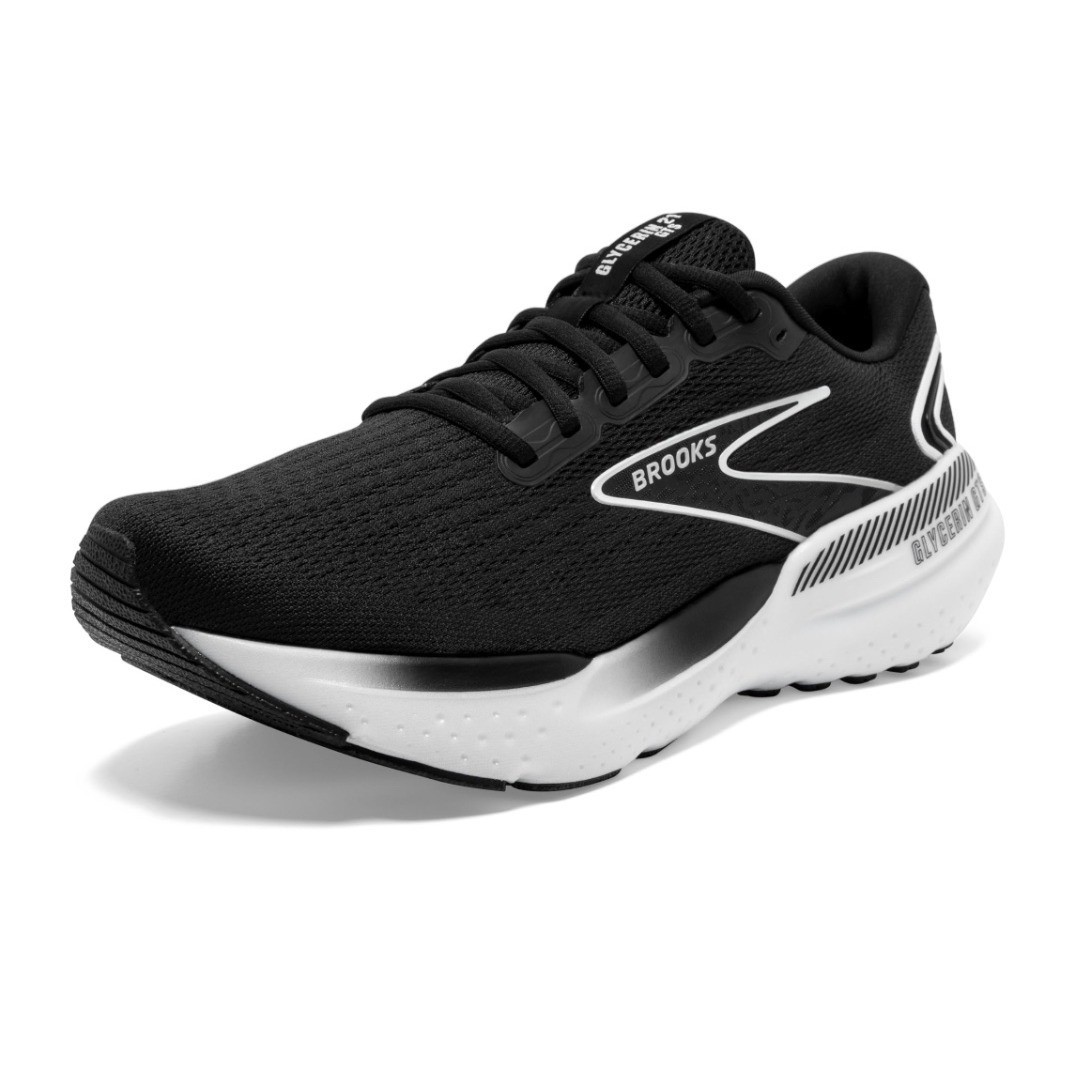 Brooks Glycerin GTS 21 Womens Running Shoes Black White Sneakers 1204091B018