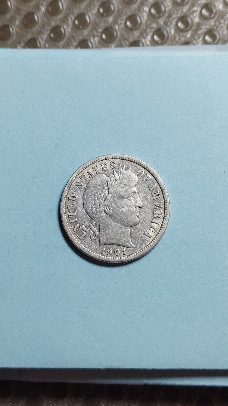 1904 S Barber Silver Dime XF Details Reverse Damage                         V713