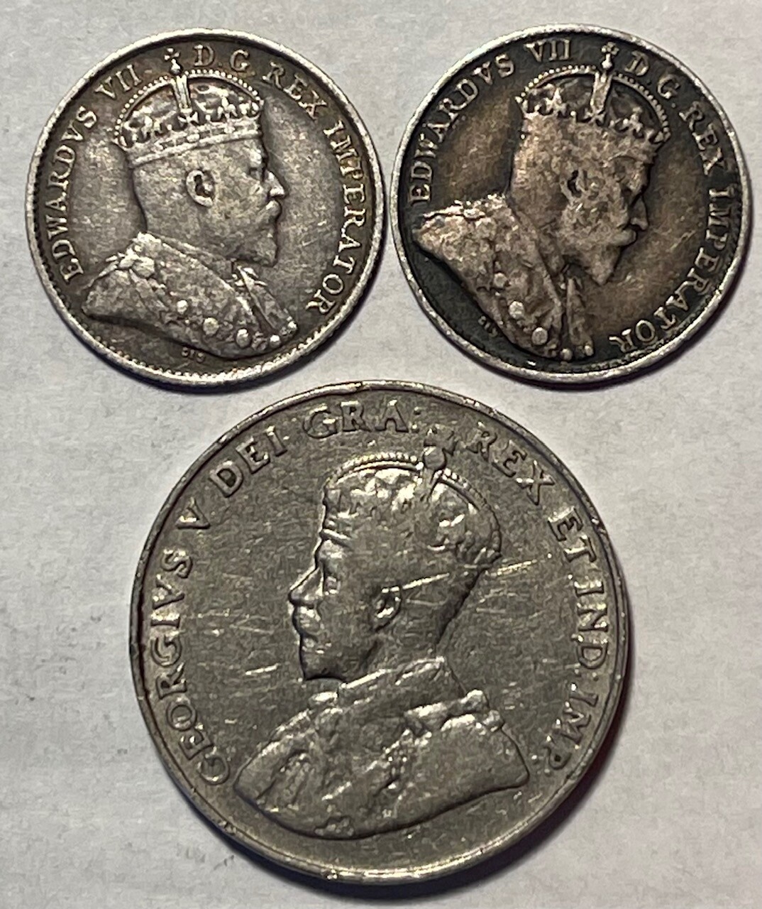 1902 1910 1924 CANADA 5C LOT/3 - HIGH GRADE CIRC EXAMPLES!