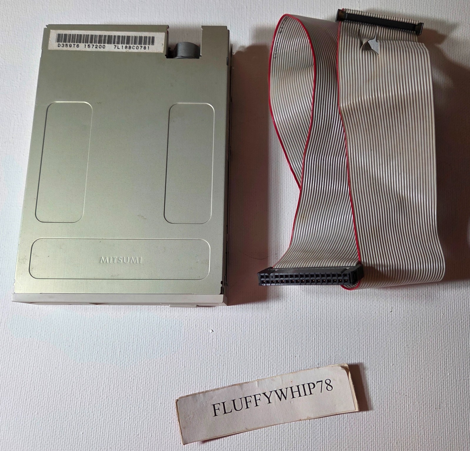 Mitsumi D359M3D 3.5" Floppy Drive 1.44MB 34-Pin w/ Ribbon Cable, Tested