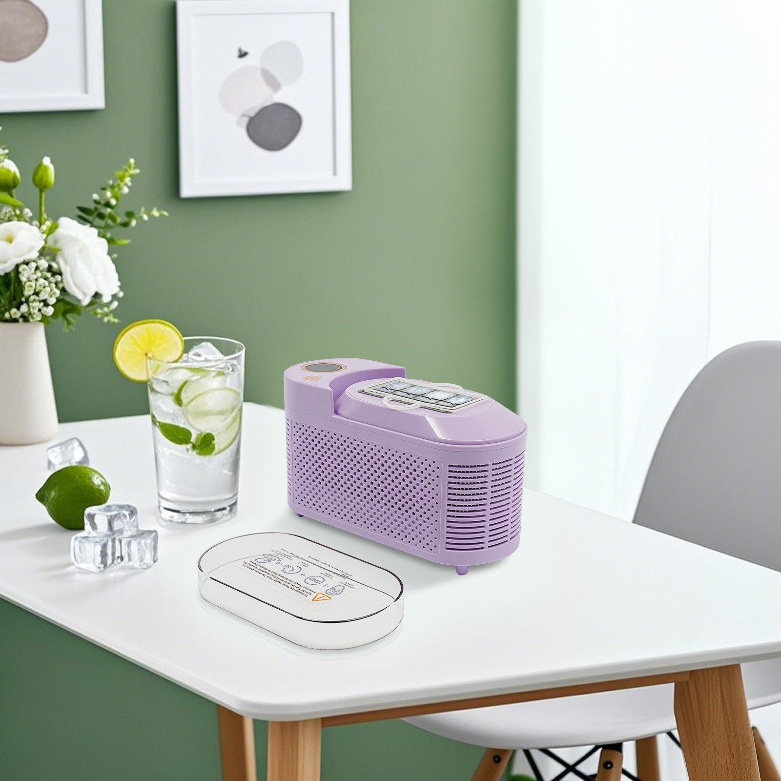 Ice Maker, Mini Countertop Ice Maker, Compact Ice Machine for Home/Car/Travel