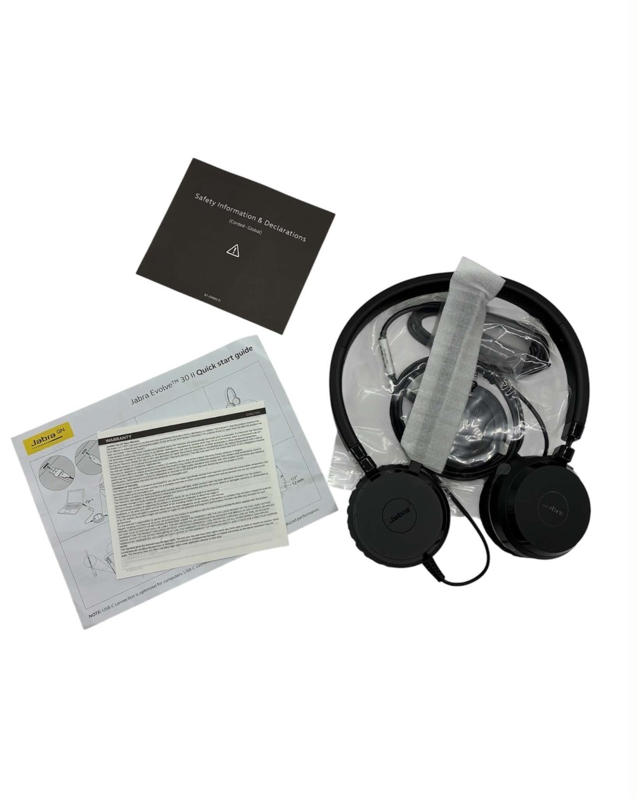 Jabra Evolve 30 II Wired Headphone - Black