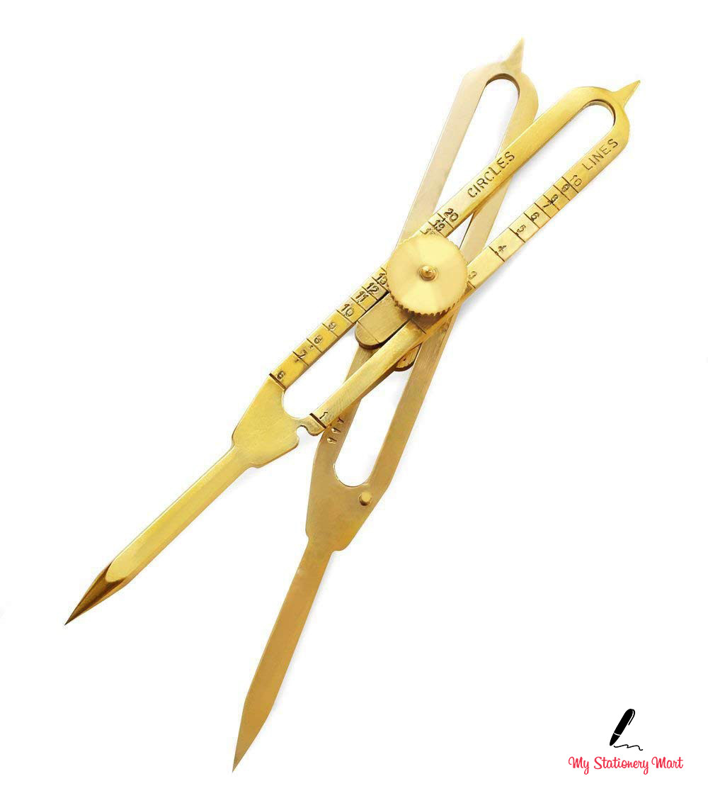 Liquidraw® Proportional Dividers Drawing Tool Scale Divider, Solid Brass 6"