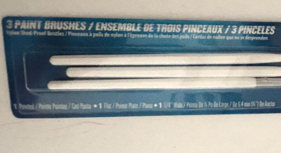 LOT 3 New TESTORS #8706MT Paint BRUSHES CRAFT Nylon Shed Proof FLAT POINTED WIDE