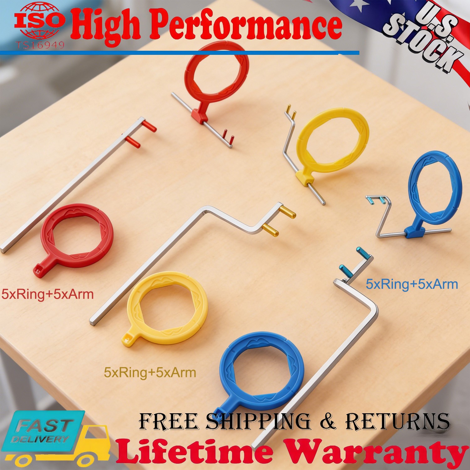 Dental Sensor Holder Dental X-Ray Positioning Aiming Ring Bitewing/Anterior 5Set