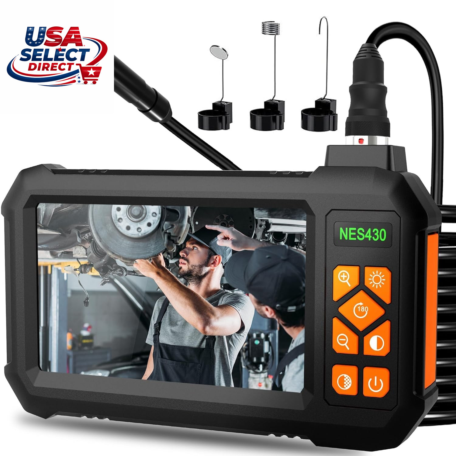 49.2FT Inspection Endoscope Camera with Light, 1080P HD Borescope