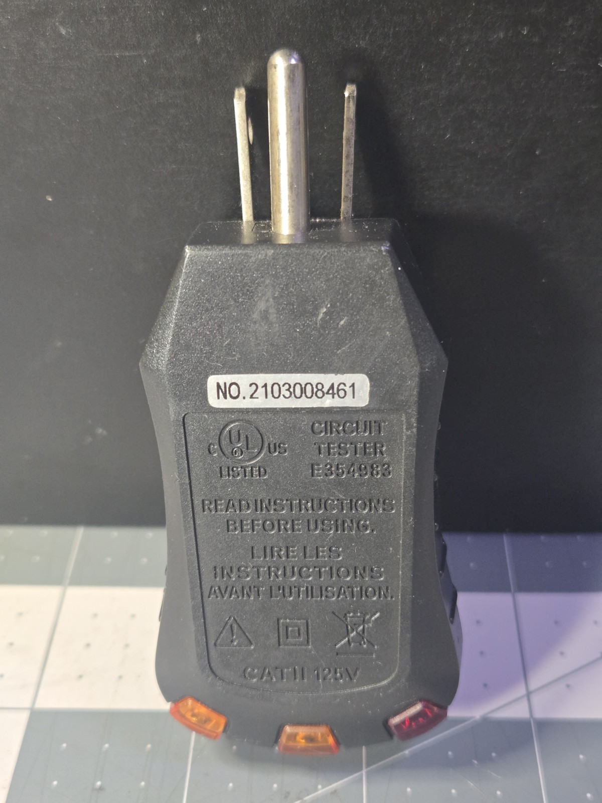 Kobalt Tools Electric Receptacle Tester GFCI ET-18 E354983 EUC- Tested.