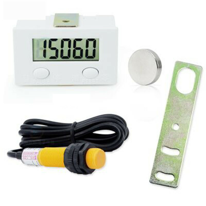 5-Digit Digital LCD Electronic Punch Counter With Switch Reset&Pause Button LM2