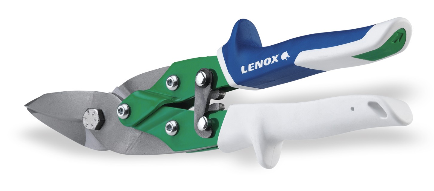 Lenox Aviation Snips, Straight Cut - Blue/White
