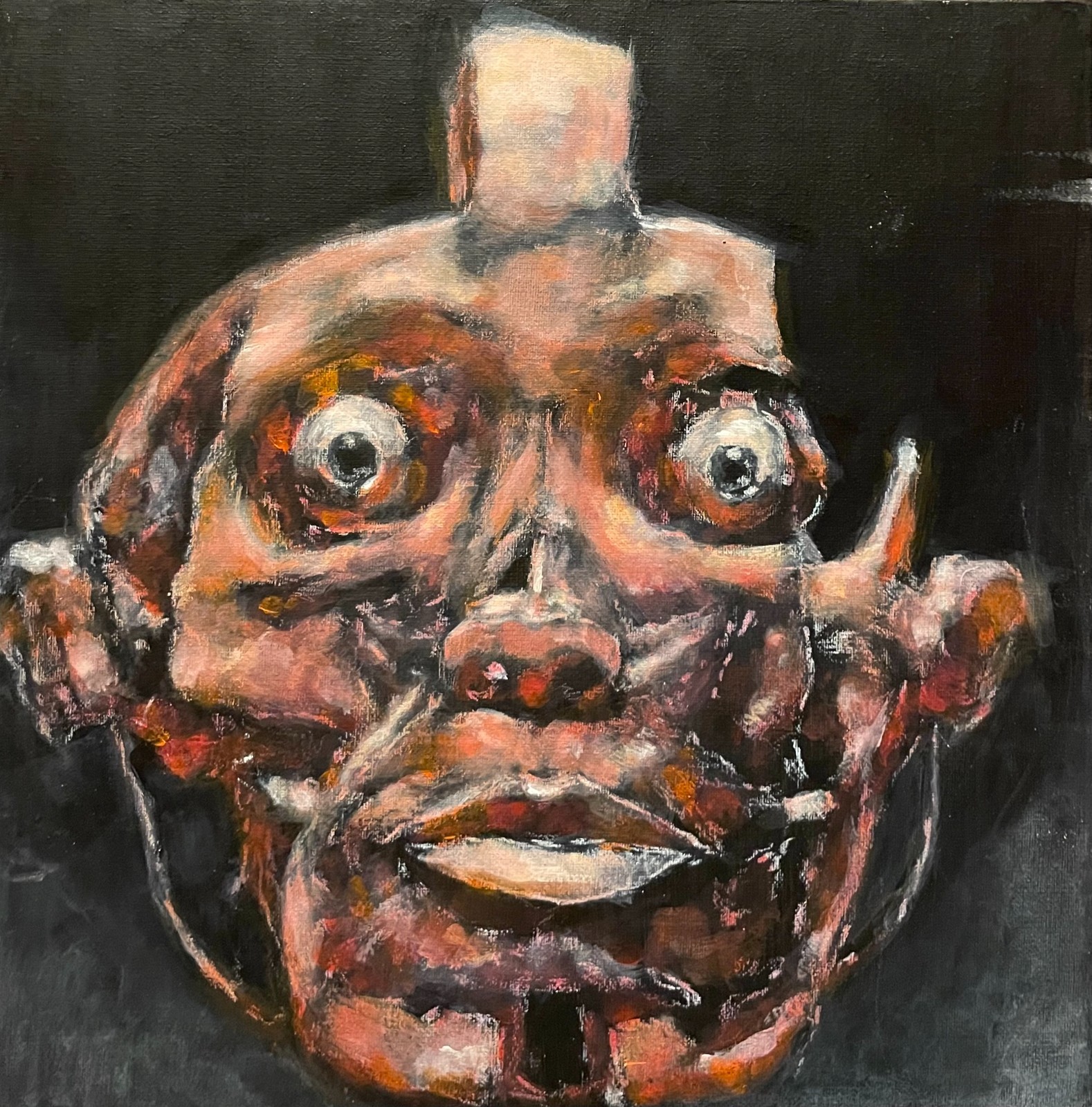 Anatomical Head Acrylic Canvas Painting Original Artwork by Hunter Potts