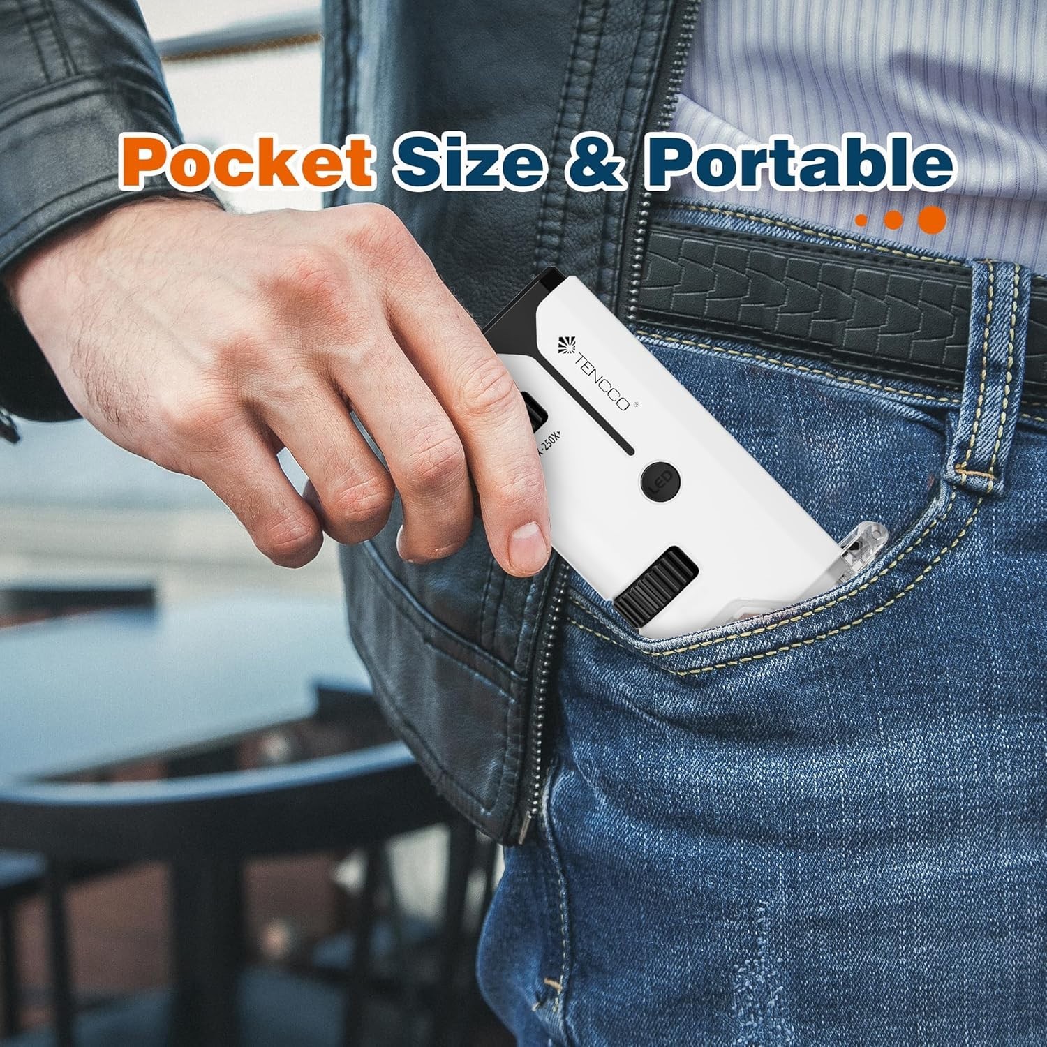 "100X-250X Mini Pocket Microscope for Kids Adults, Protable Handheld Microscope