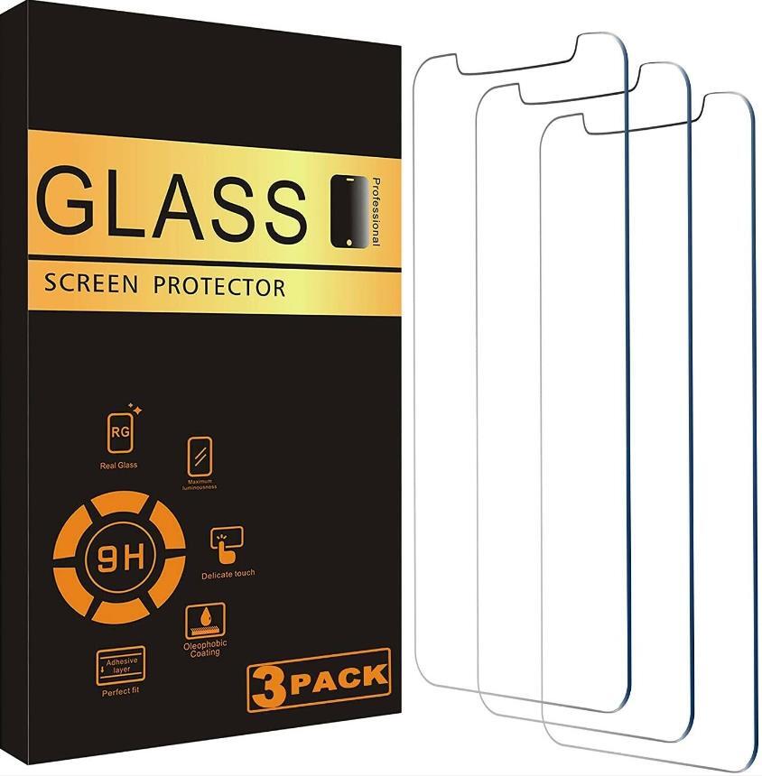 3-PACK For iPhone 14 13 12 11 Pro Max XR X XS Tempered GLASS Screen Protector