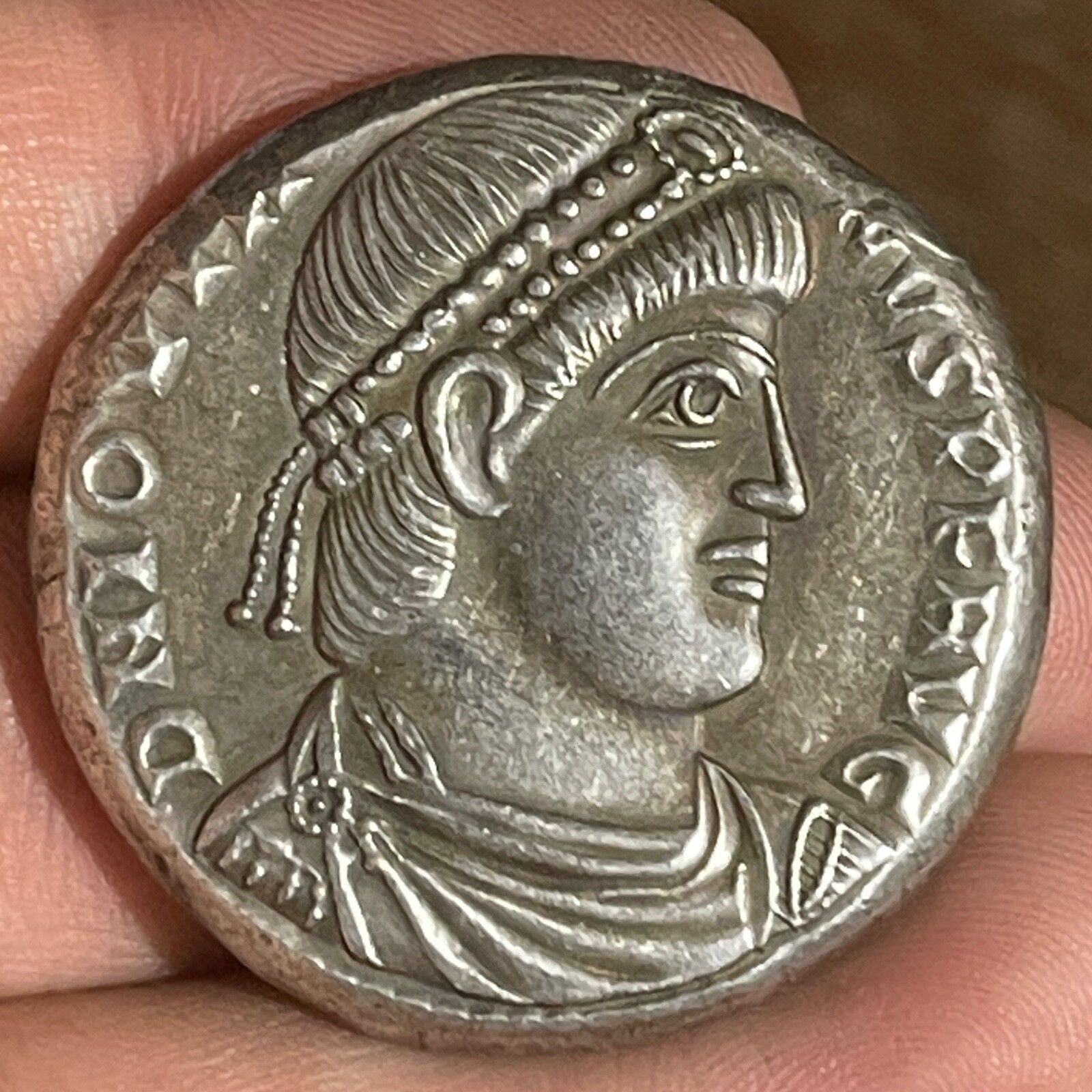 Unresearched Ancient Roman Greek King Image Coated Coin