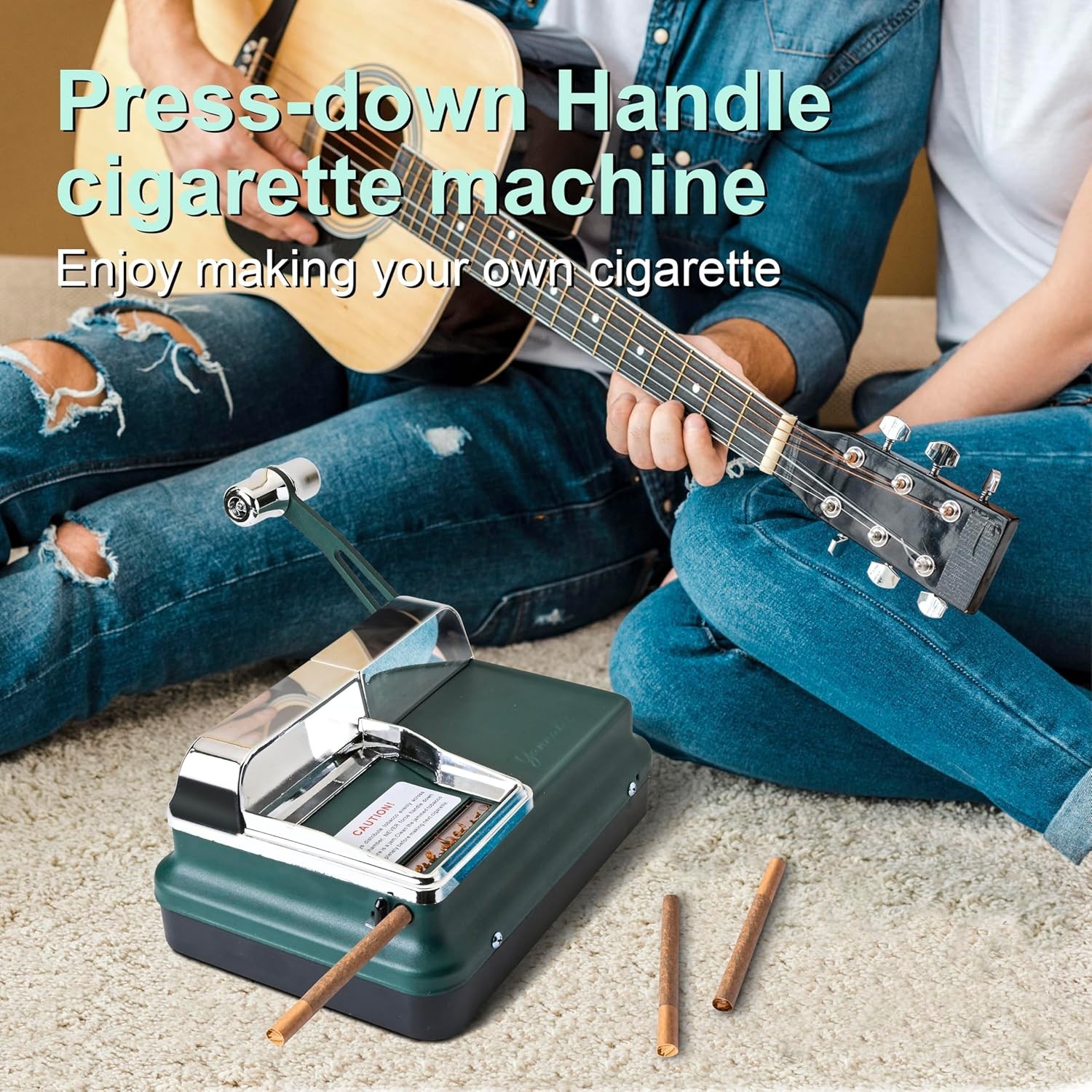 Cigarette Rolling Machine, Manual Cigarette Injector Machine for 8mm Diameter...