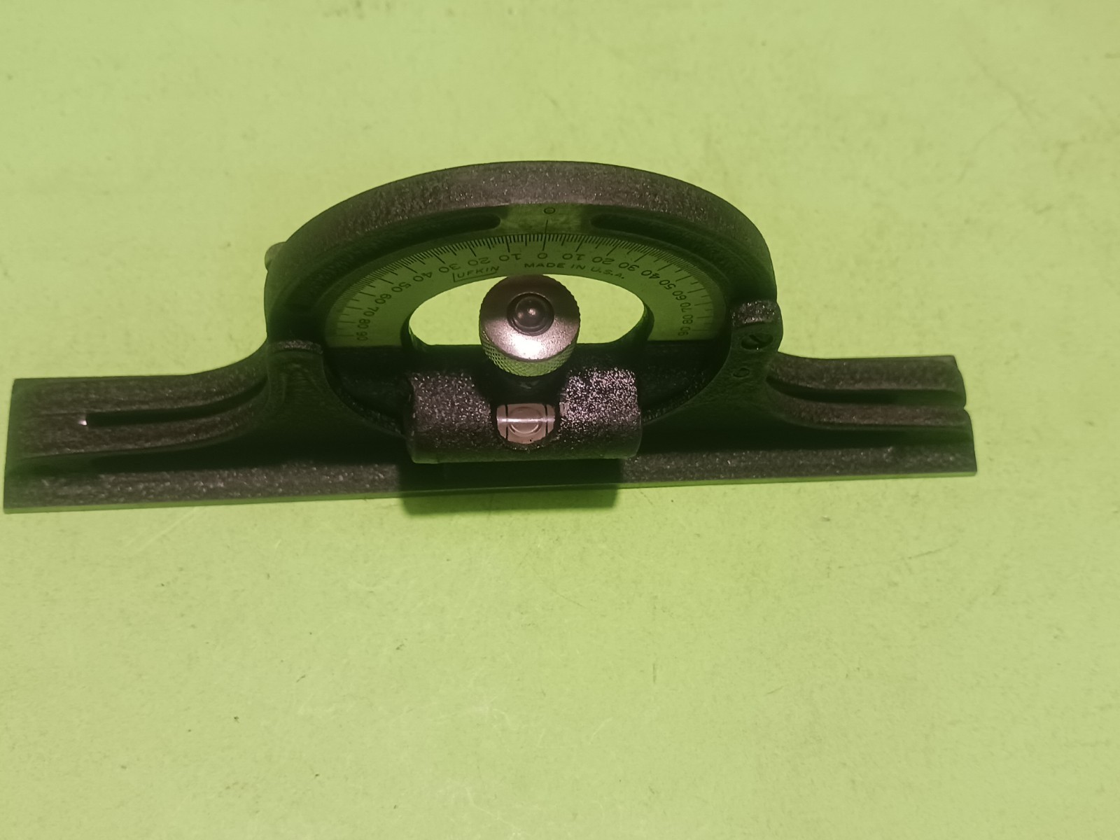 Vintage Lufkin combination square protractor Head (not rule)Black wrinkle finish