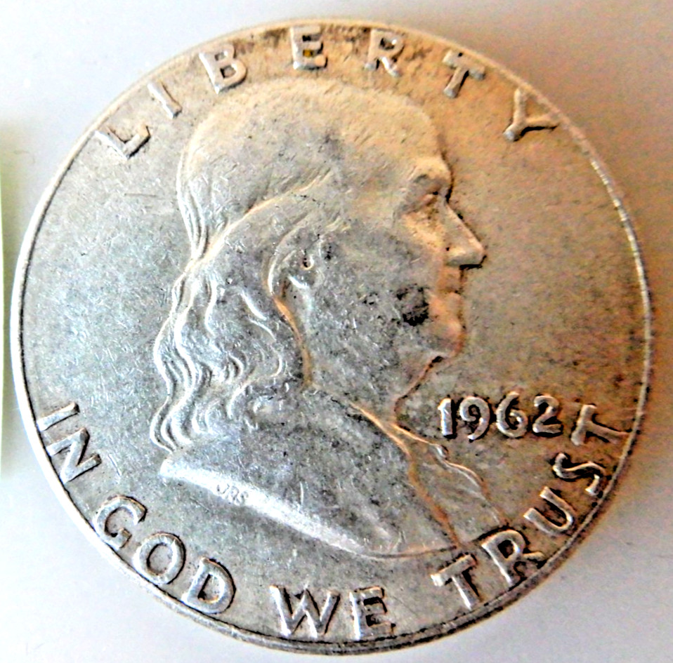1962-P Franklin Half Dollar US Silver Coin KM#199