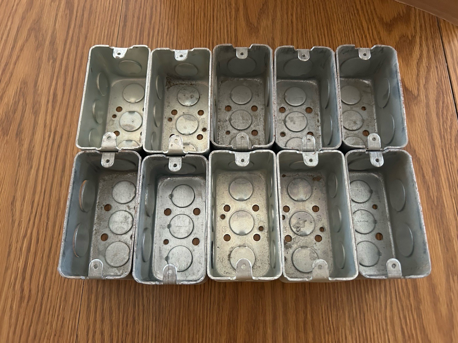 10 Count of Heavy Steel 1-Gang Utility Boxes 4" x 2-1/8" x 2-1/8" (10 Quantity)