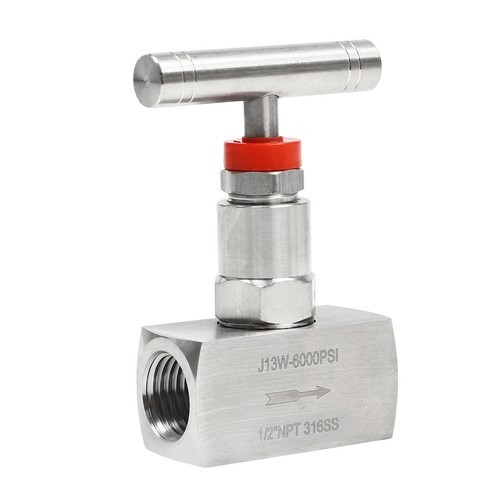 1/2" NPT 316 Stainless Steel Hydraulic Straight Needle Valve Flow Control Valve