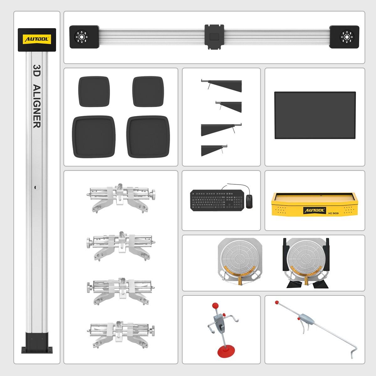 AUTOOL Wheel Alignment Machine Fully Automatic 3D Wheel Aligner Tire Alignment