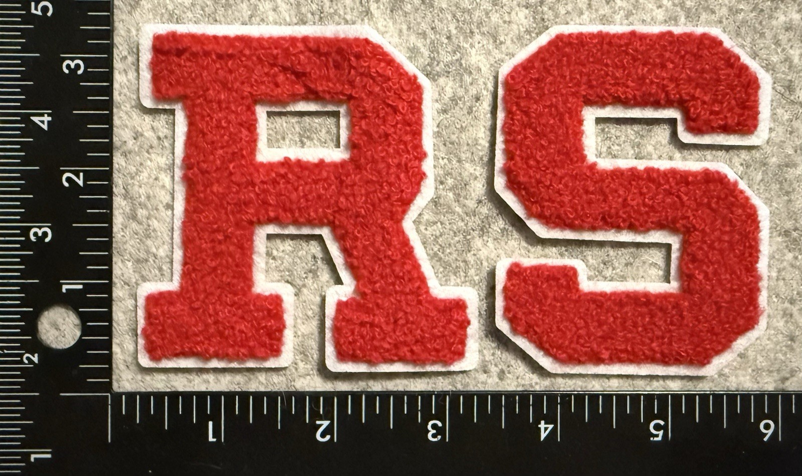 Red Alphabet Varsity Letters Patch Letterman Jacket Embroidered Iron-on Jersey