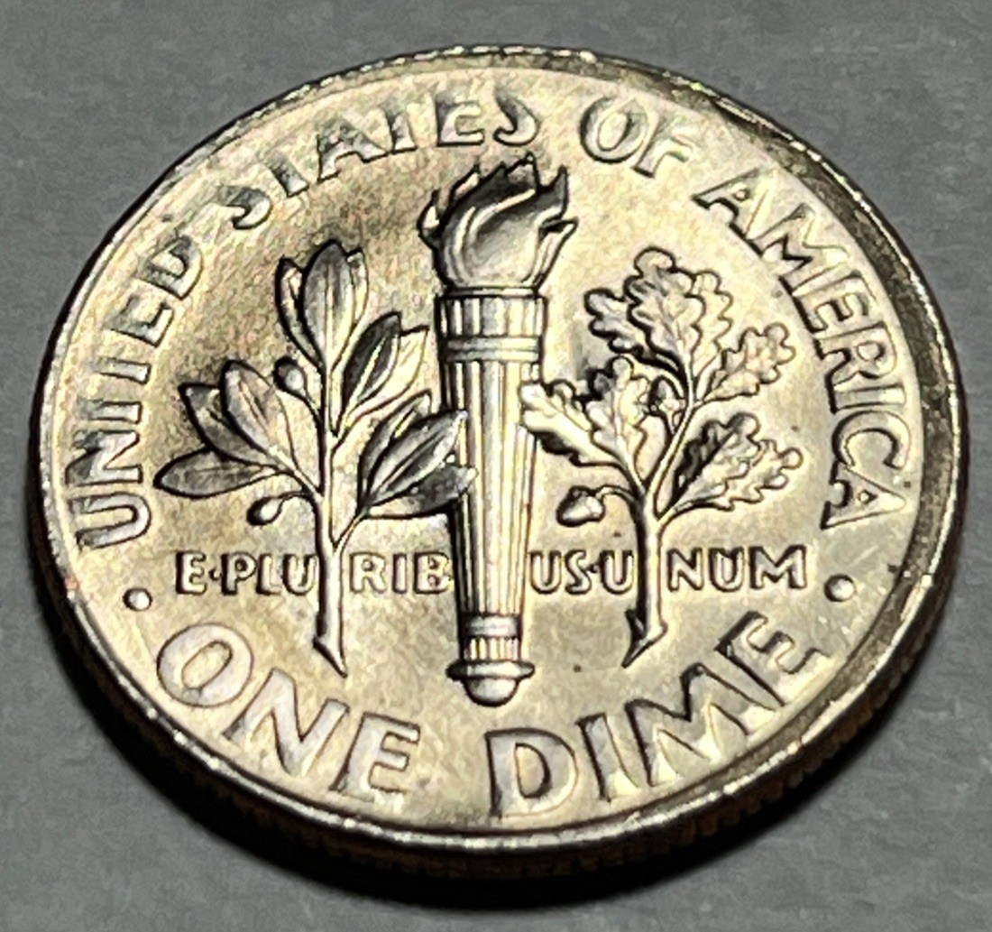 2000 P Roosevelt Dime Errors Weak Strike Faint Date & Lettering Uncirculated #2