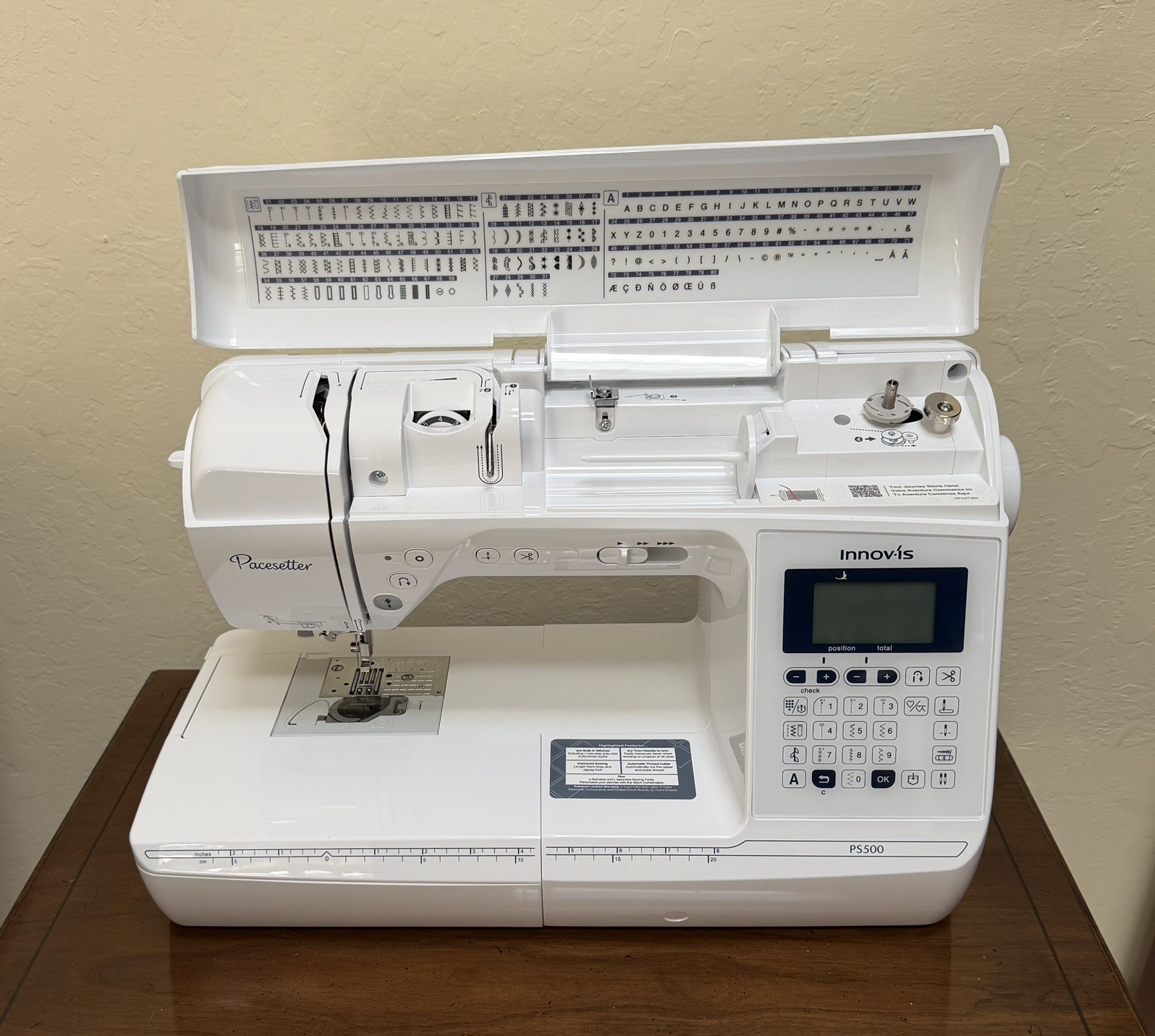 Brother Pacesetter PS500 Computerized Sewing Machine & accessories