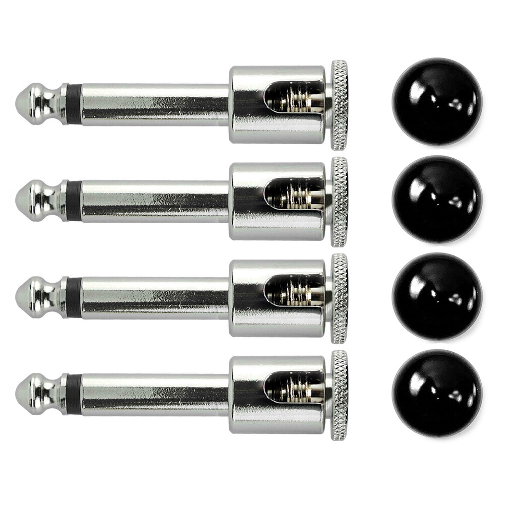 4 Pack | George L's .155 Right Angle Plug & Jacket Black Kit