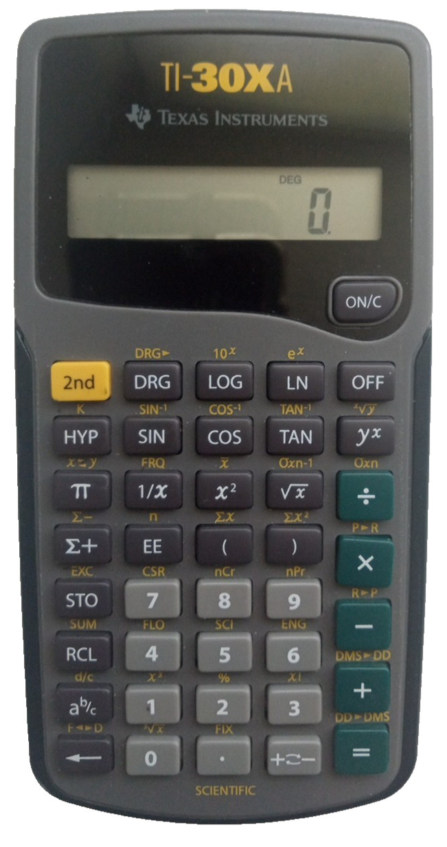 Texas Instruments TI-30XA Gray Trigonometry & Statistics Scientific Calculator