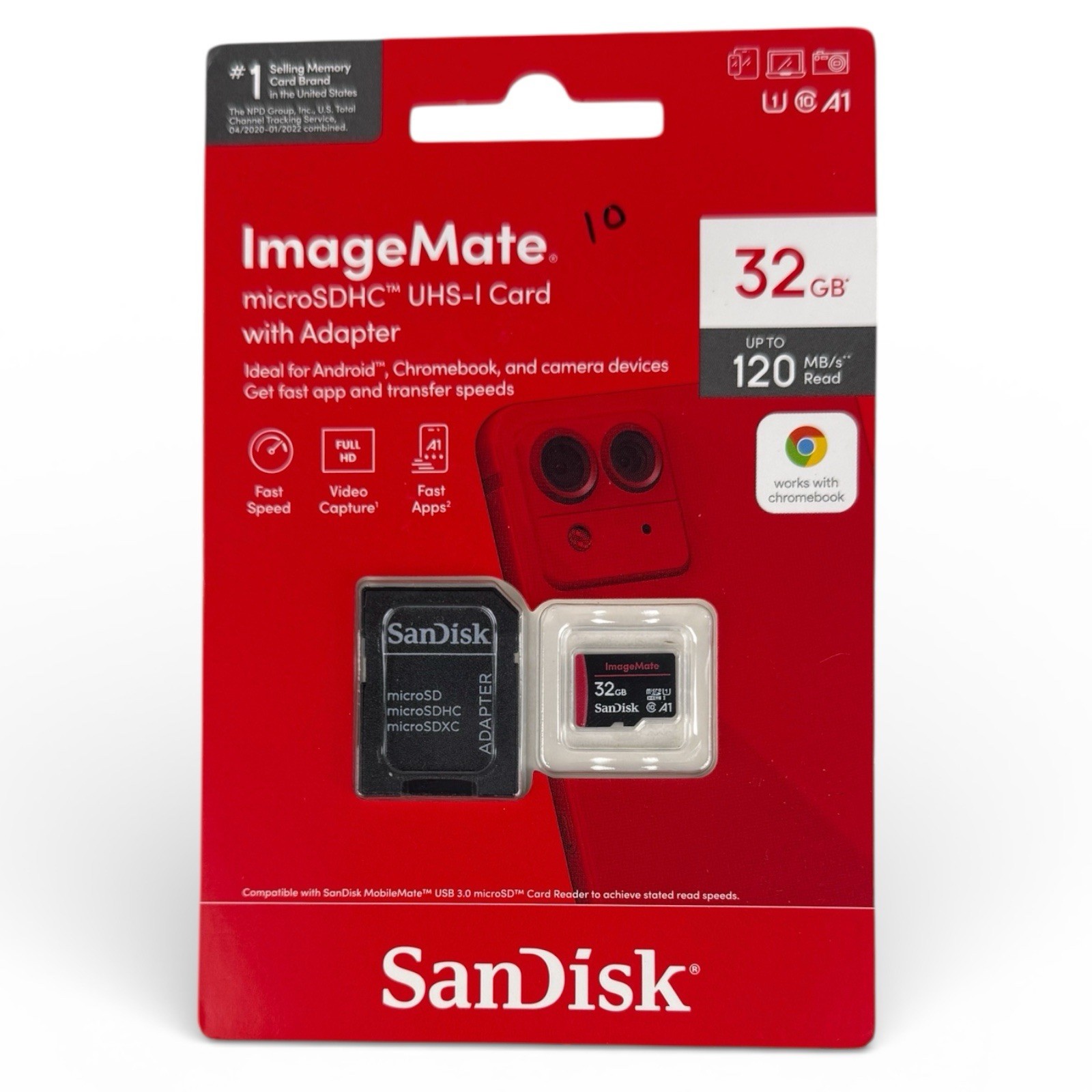 SanDisk ImageMate 32GB microSDHC UHS-I Memory Card 120MB/s w/ SD Adapter NEW
