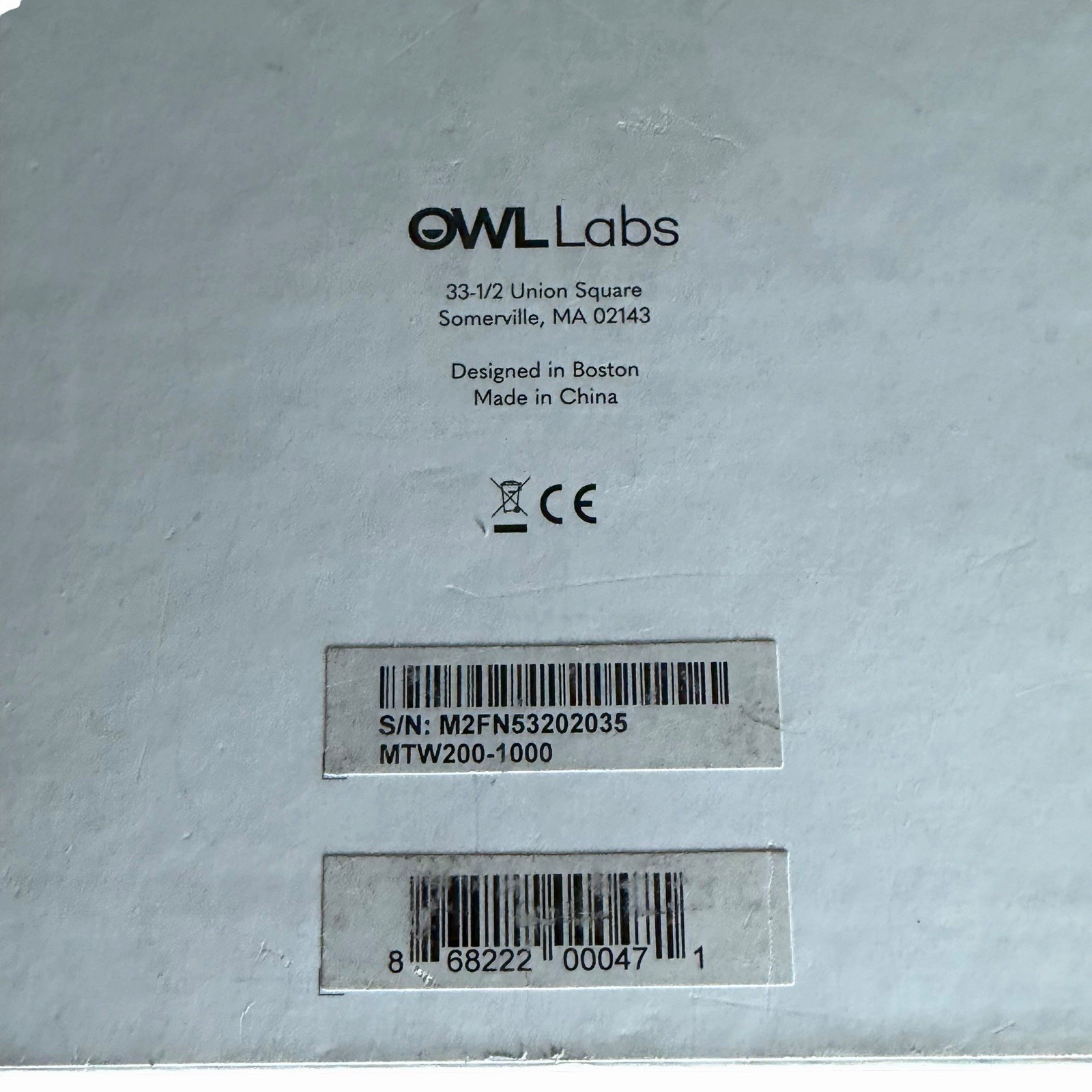 Owl Labs Meeting Owl Pro 360 Smart Conferencing Camera MTW200-1000 + WB Camera