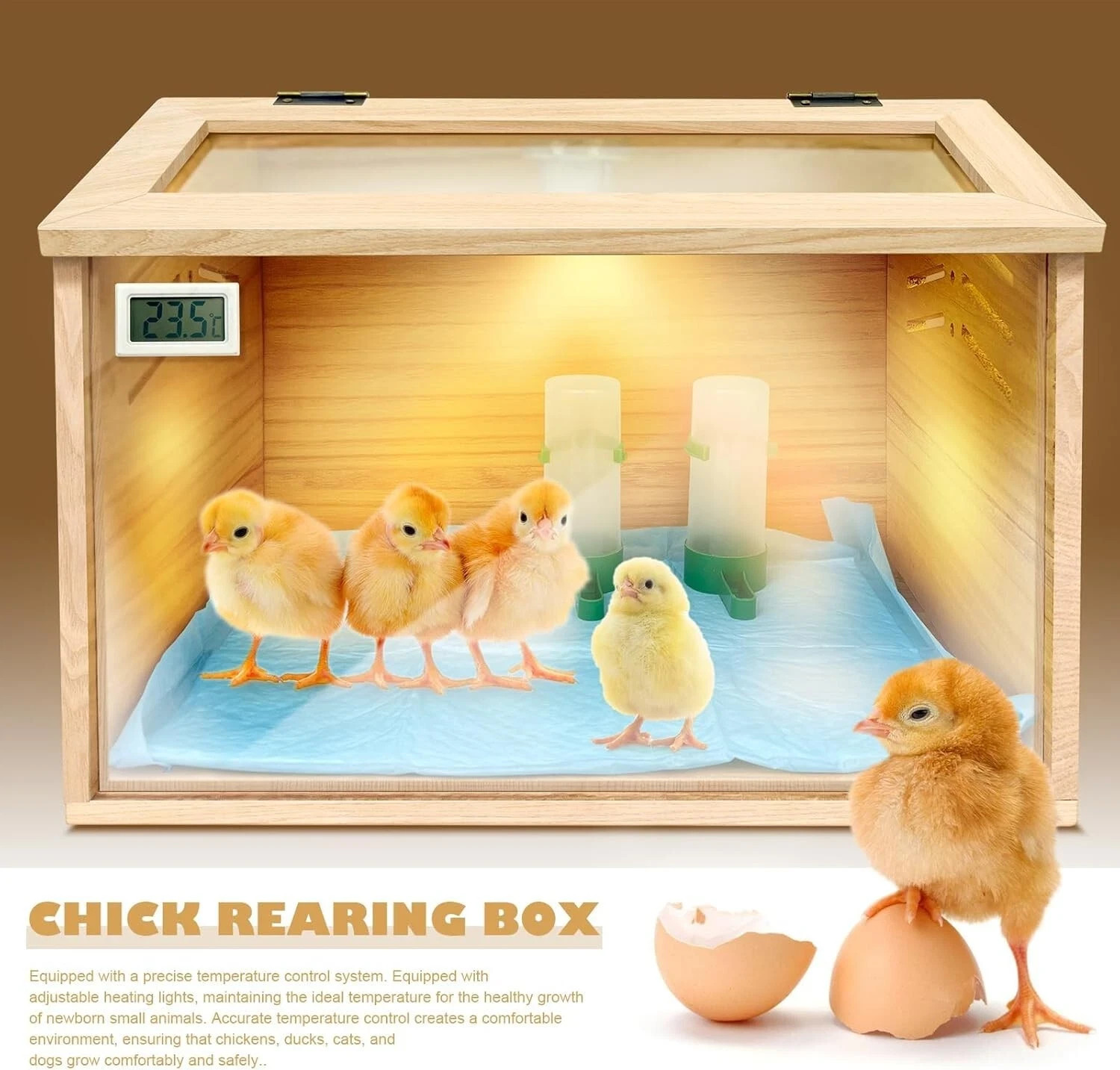 Chicken Brooder Box Cage Coop Chick Brooderbrooder For Baby Chicks Wooden NEW