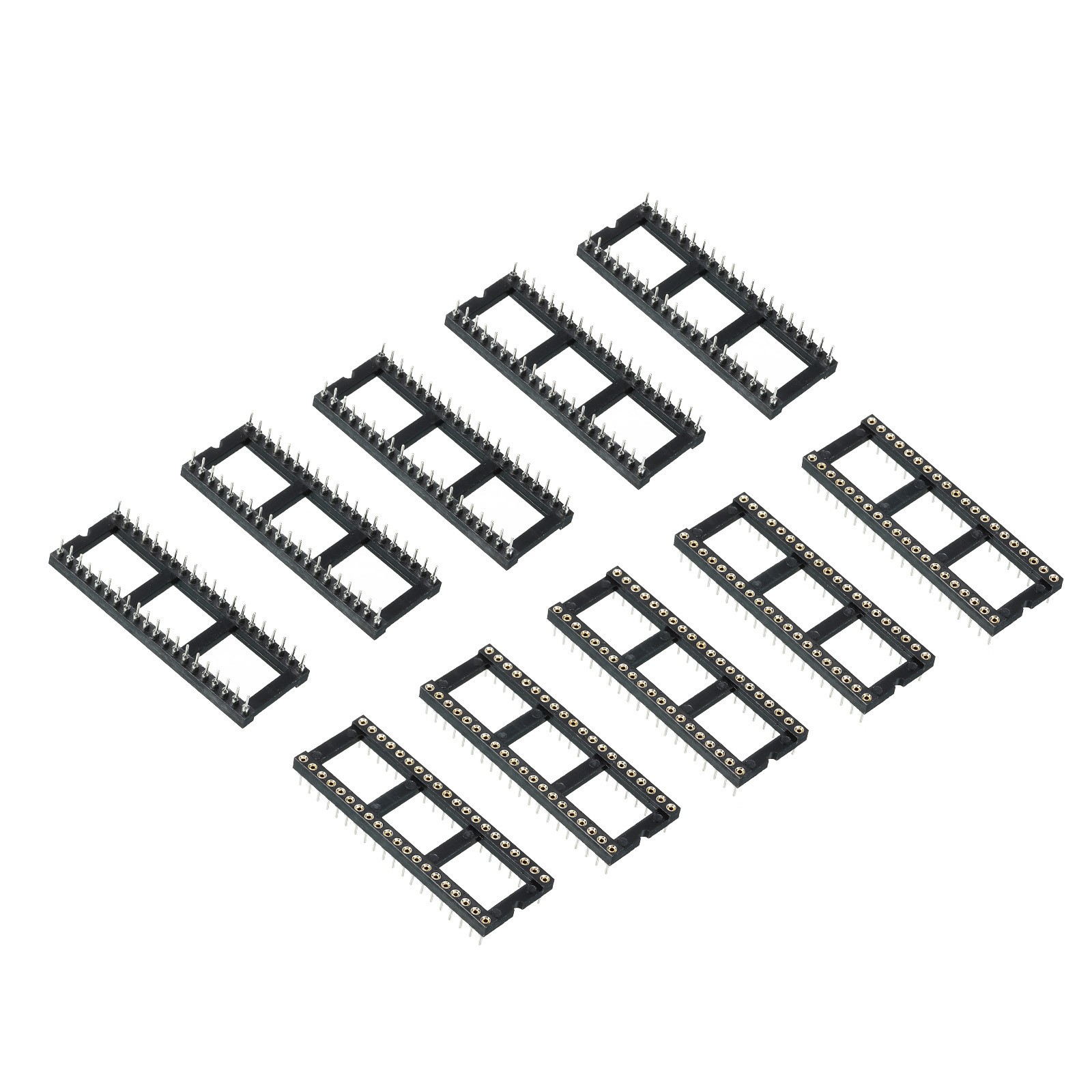 10Pack DIP IC Chip Socket Adapter Round Pin 40P 2.54mm Pitch IC Socket