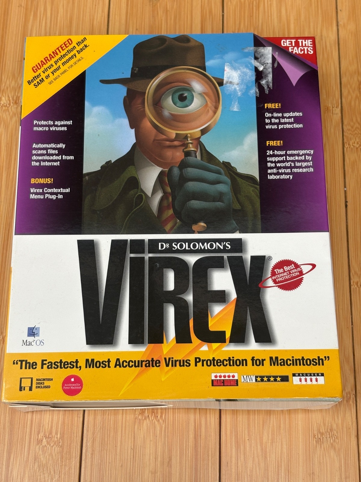 1997 DR SOLOMON'S VIREX VIRUS PROTECTION FOR MACINTOSH MAC OS NEW IN SEALED BOX