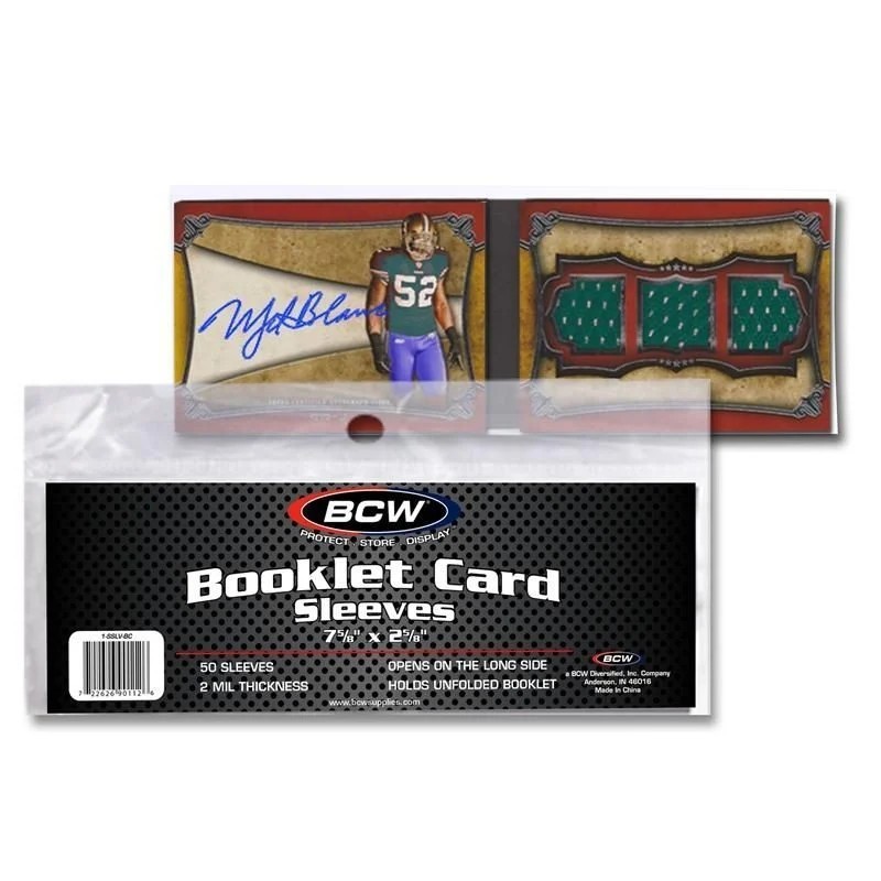 New (8 pks) BCW Booklet Card Sleeves-  50 sleeves per pack