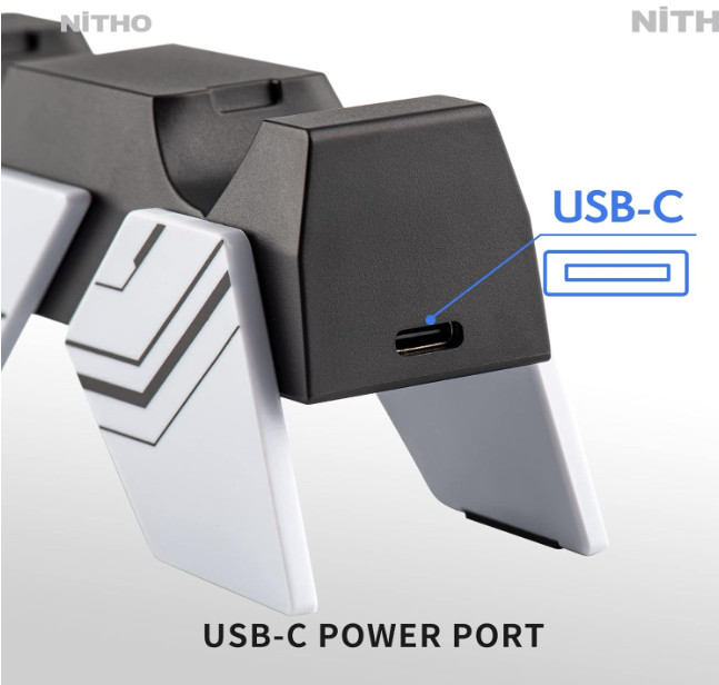 Nitho PS5 Vertical Controller Dual Fast Charging Station for PlayStation5 NEW OB