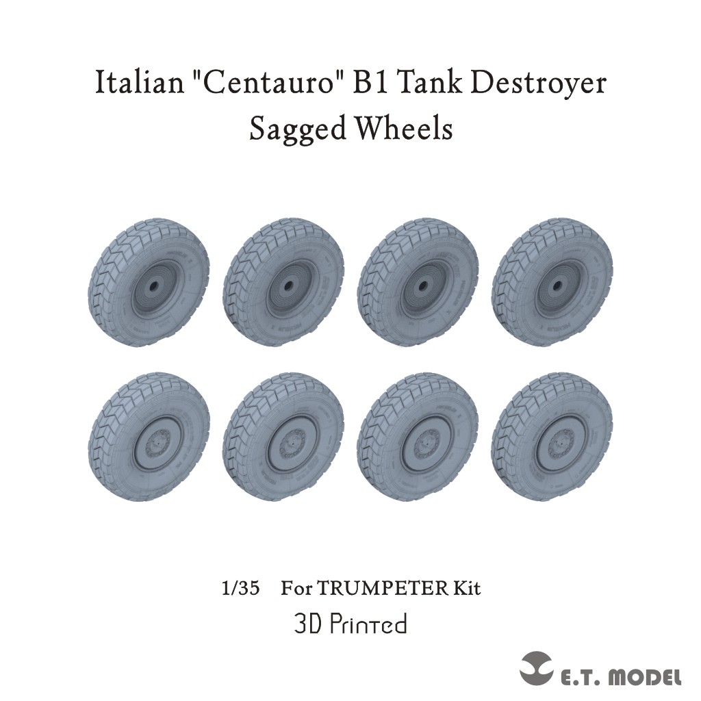 ETmodel1:35 Italian "Centauro" B1 Tank Destroyer Sagged Wheels For TRUMPETER Kit