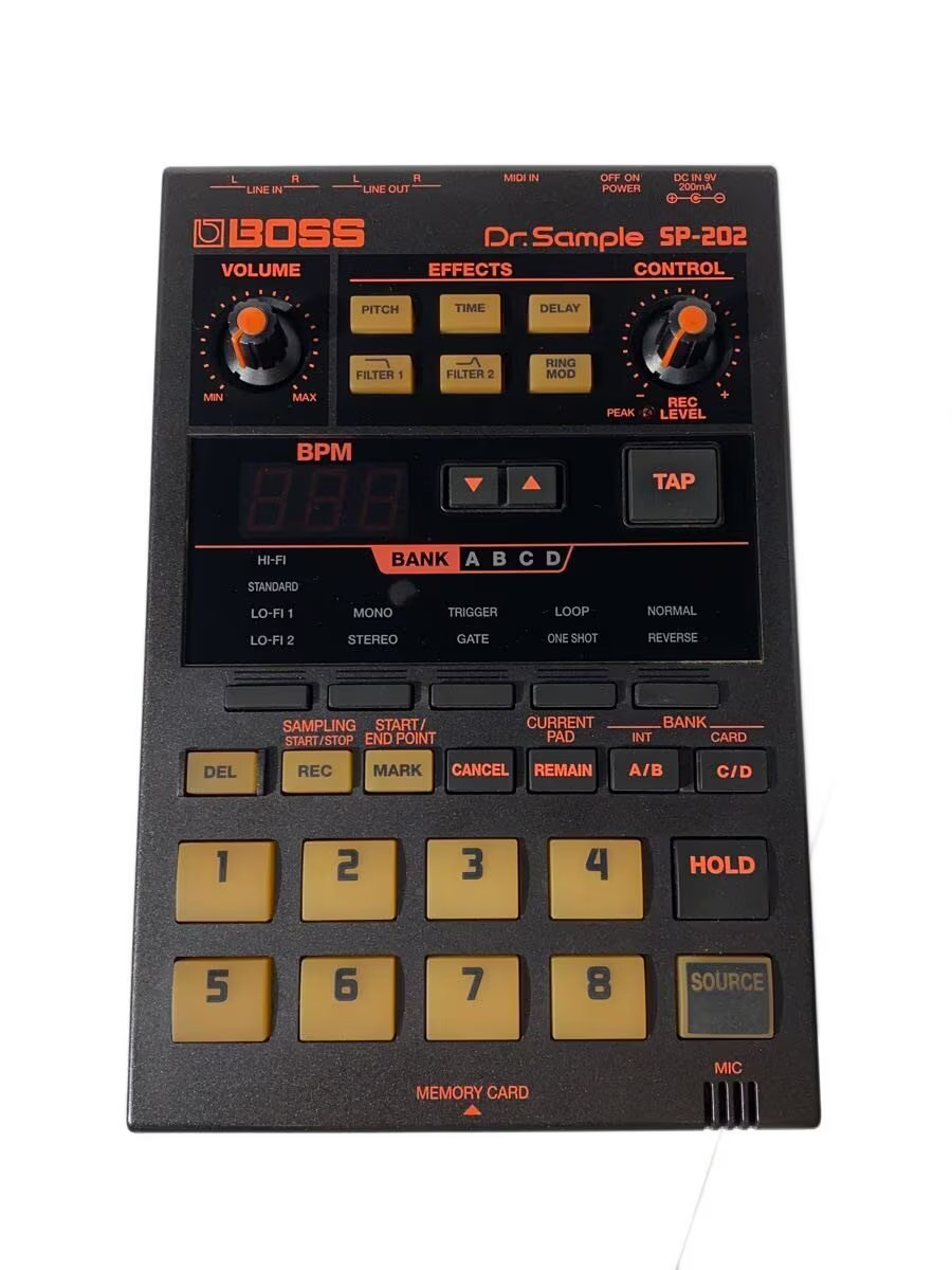 BOSS SP-202 Dr. Sample Lo-Fi Phrase Sampler w/ Data Card & Effects Tested