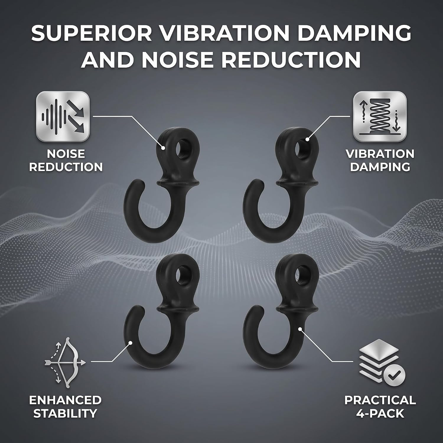 Monkey Tail Silencers, 4Pcs Bow String Shock Absorber, Compound Bow Vibration Da