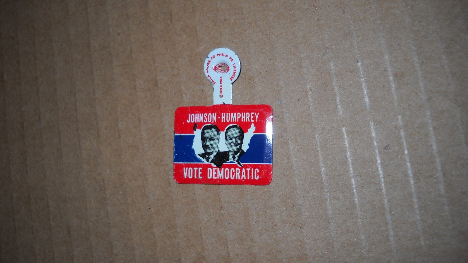 Johnson Humphrey political pin (collar tab)