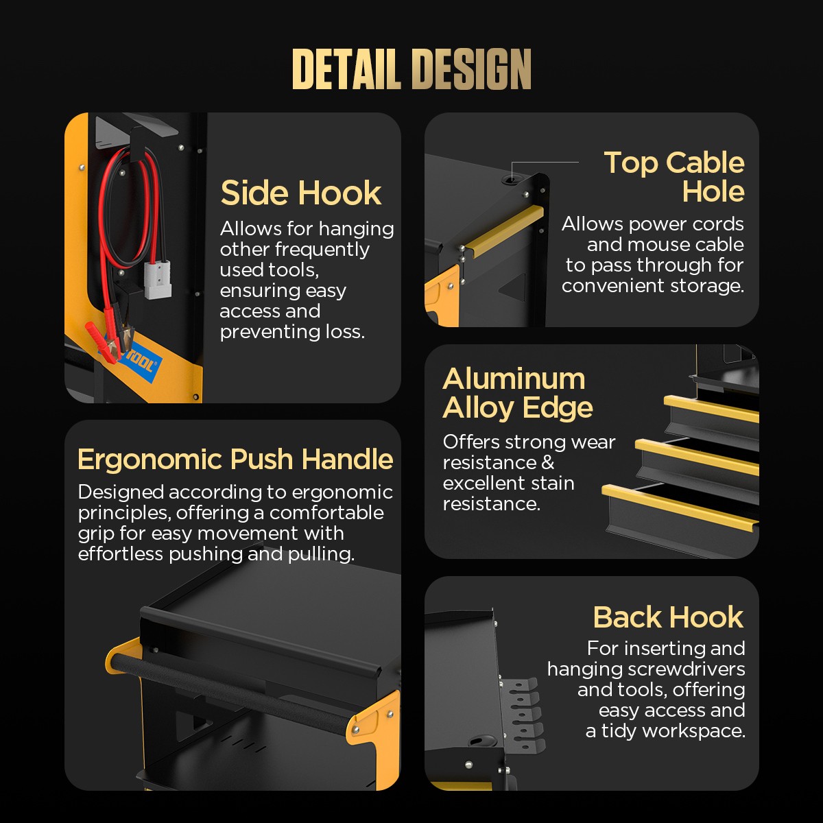 Rolling Tool Storage Heavy Duty Garage Trolley Workshop Diagnostic Service Cart
