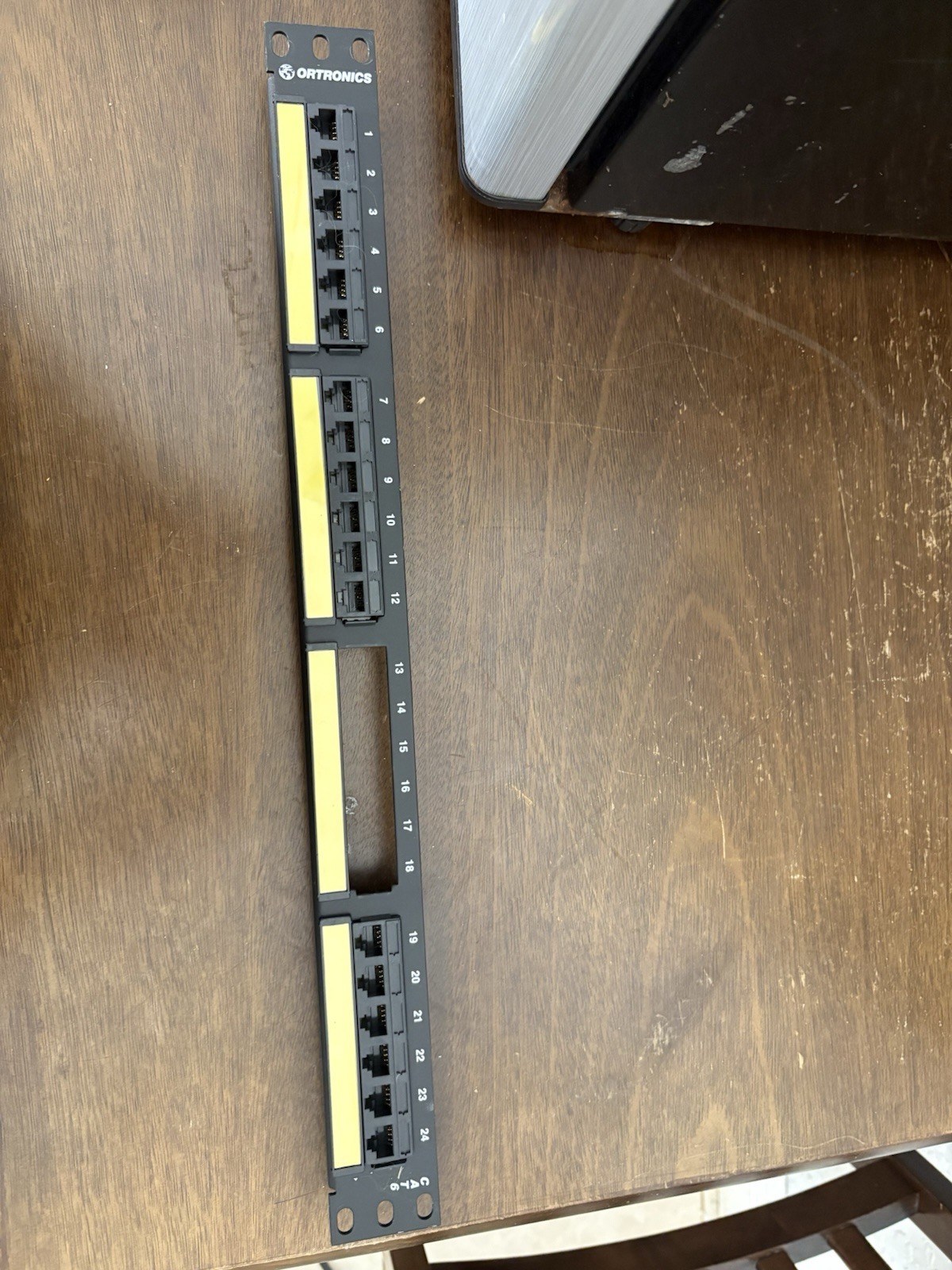 Ortronics Cat6 24-Port Patch Panel T568B Missing 13-18 Rack Mount