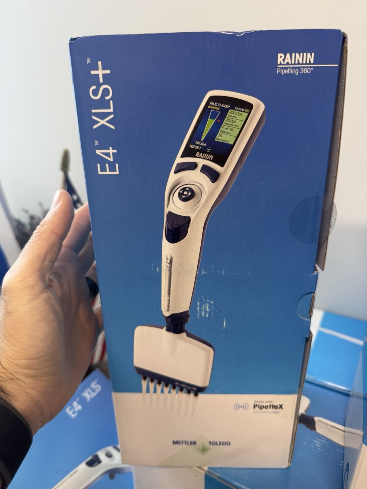 Rainin Mettler Toledo E4/E8-1200 XLS+ Multi-Channel Pipette Lab Equipment