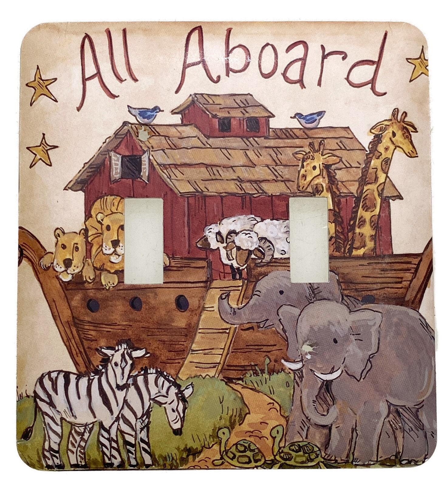 All Aboard Noah’s Ark Double Switch Switchplate Gallery West Virginia Animals