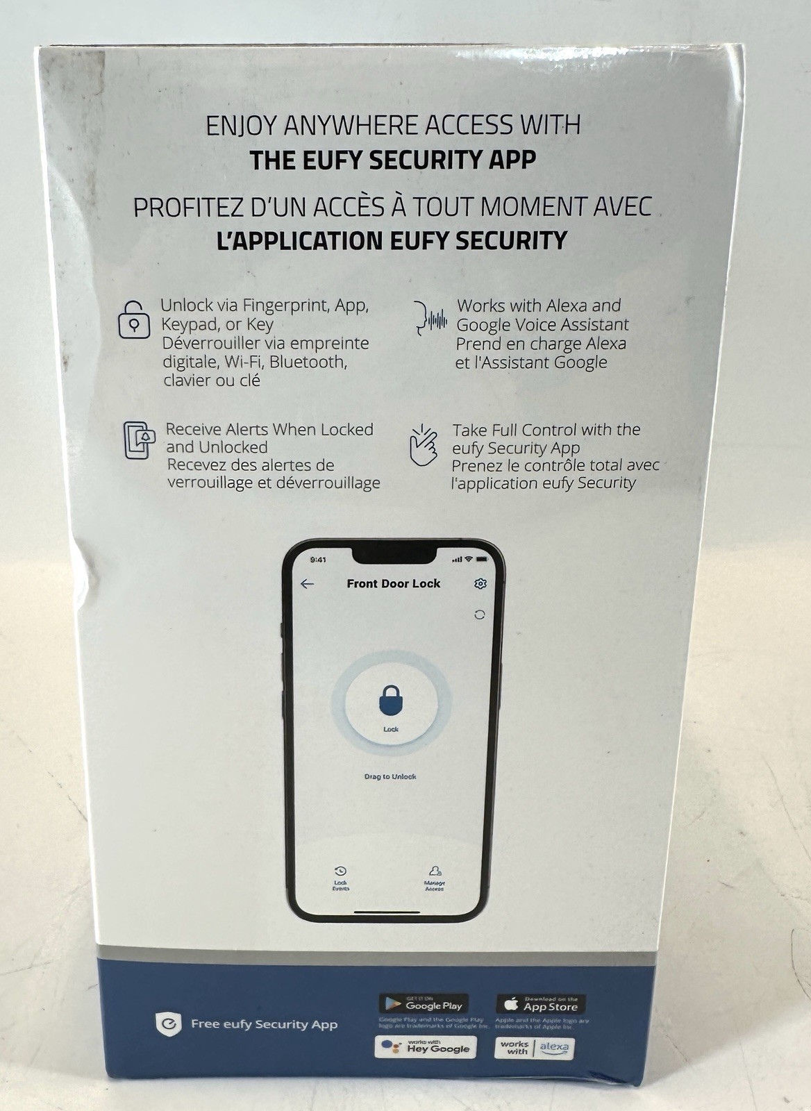 eufy Security Black Smart Lock Fingerprint Keyless Entry Door Lock Model C220