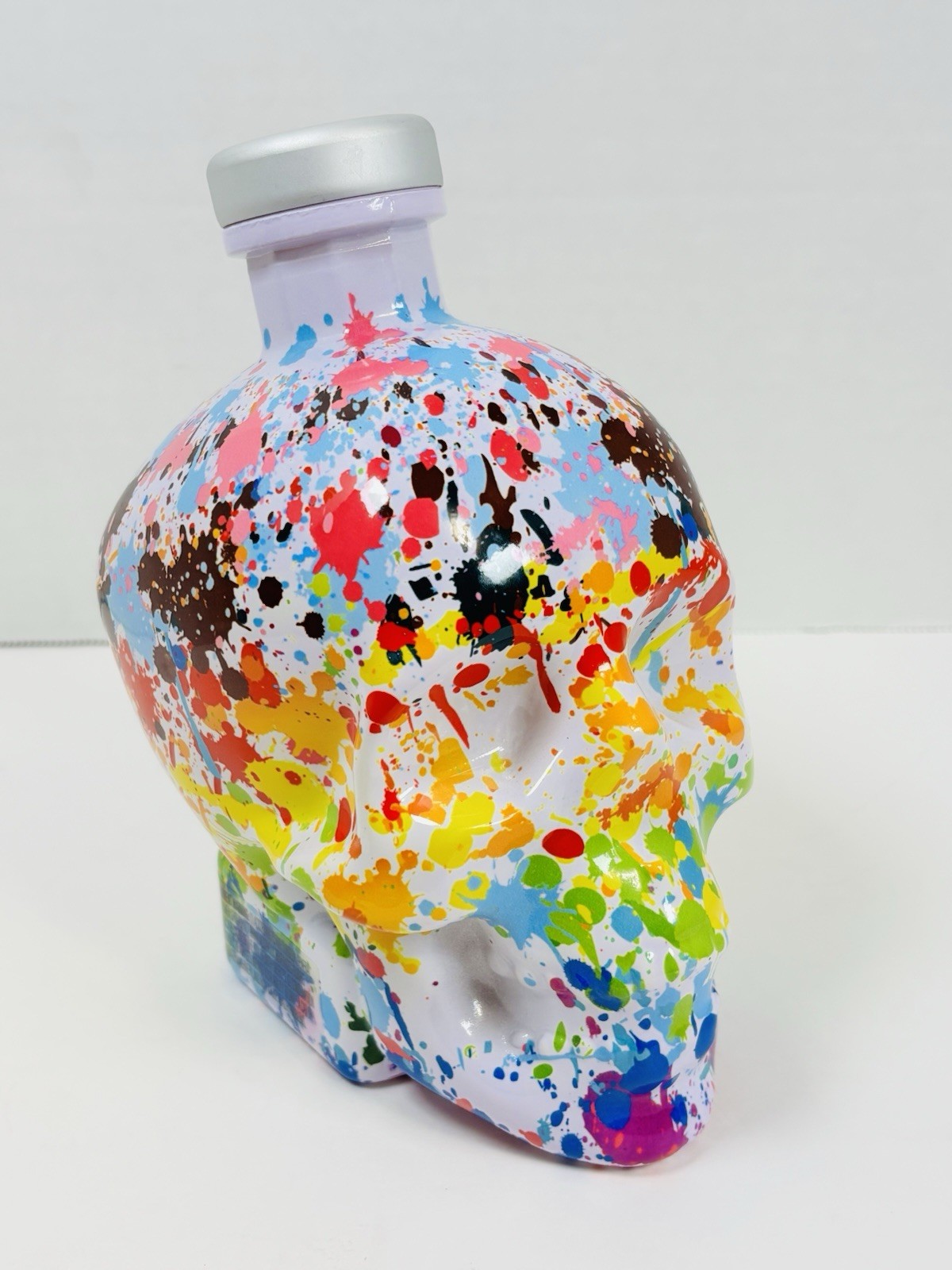 Crystal Head Vodka Skull Rainbow Painted 750mL Empty Bottle