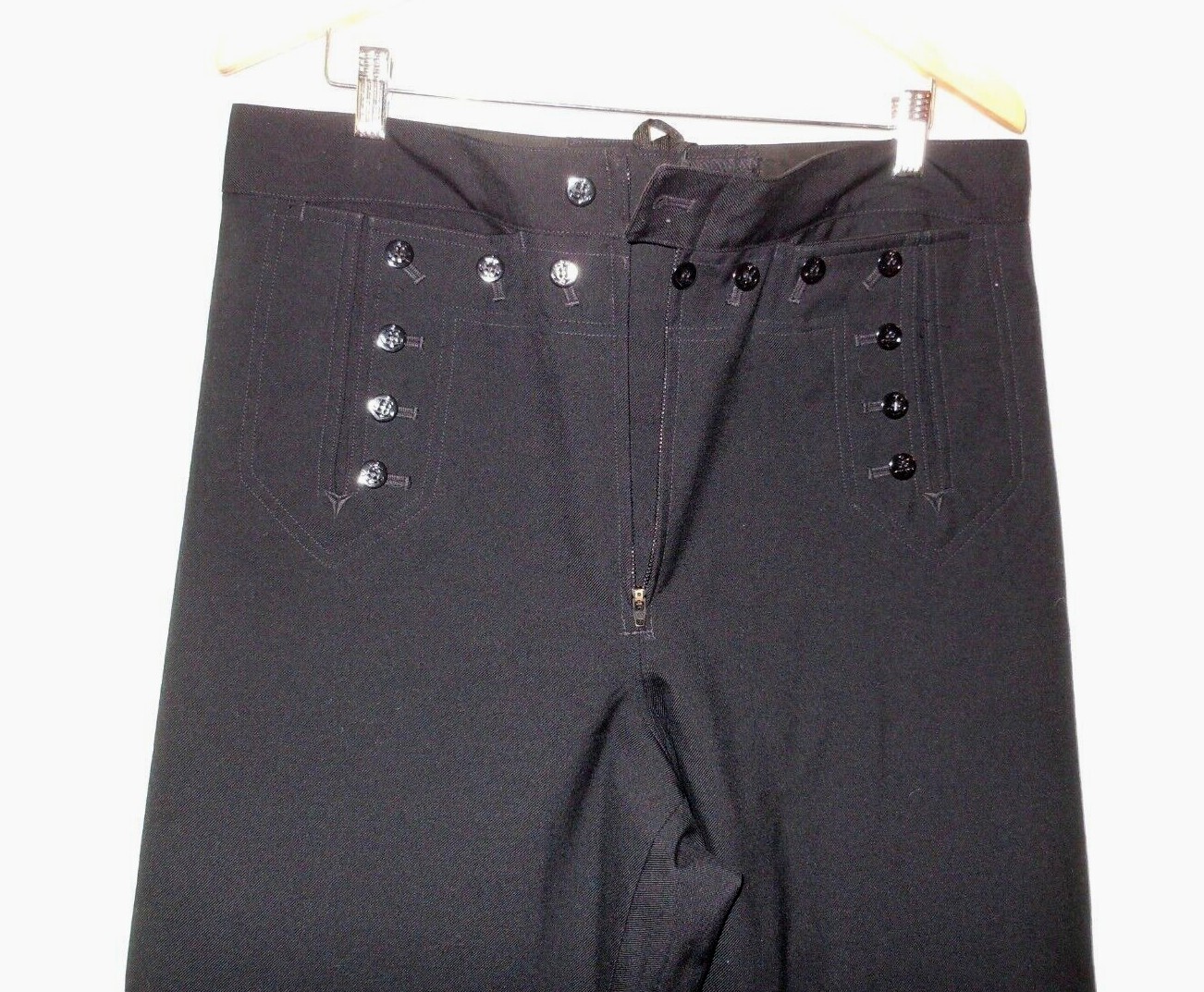 U.S.NAVY MILITARY LADIES UNIFORM WOOL 13 Button CRACKER JACK Pants use pull down