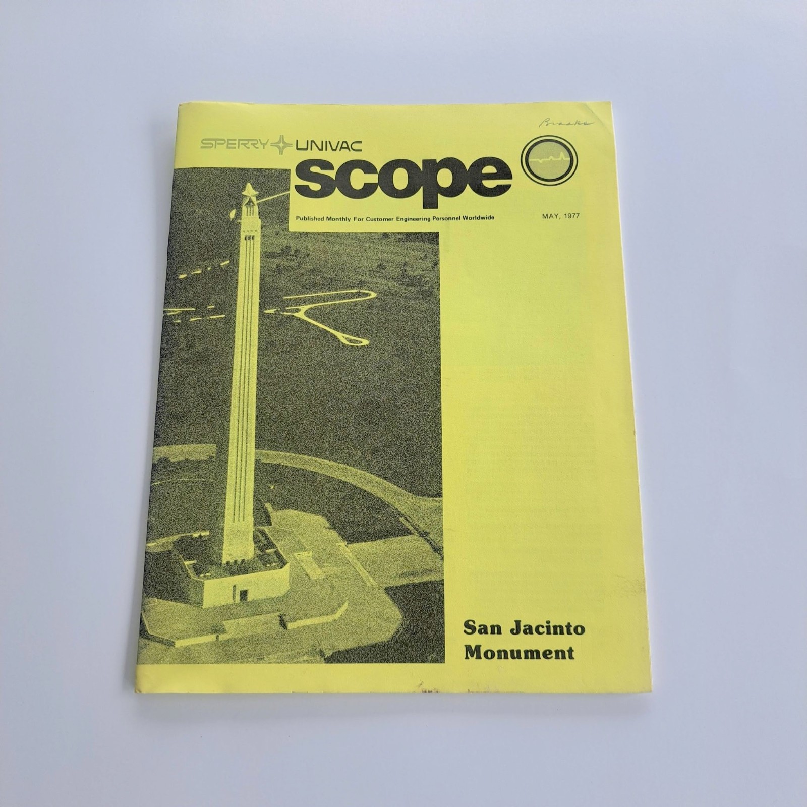 Sperry UNIVAC Scope May 1977 Vol 5 No 4 San Jacinto Monument Newsletter